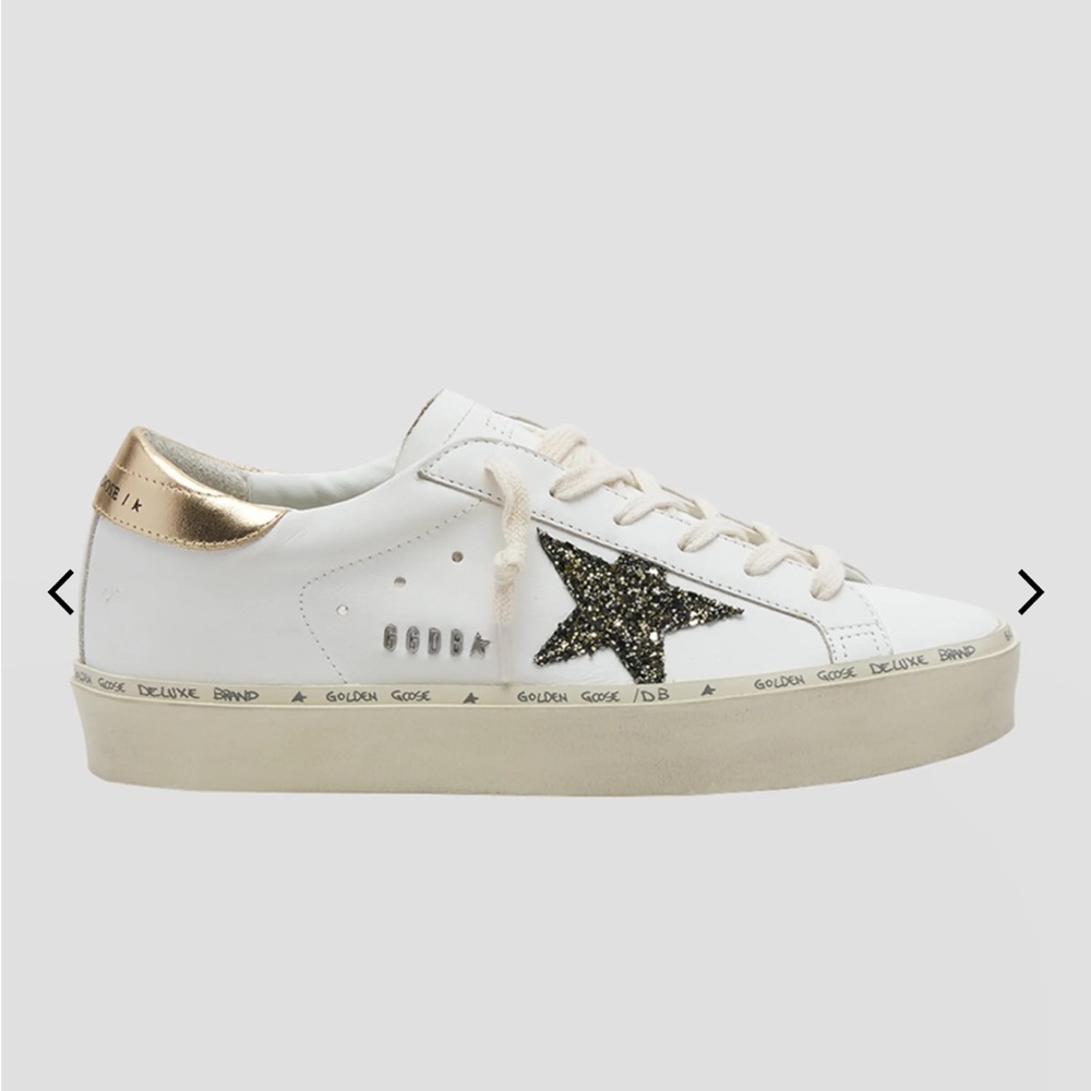 Hi Star Leather Glitter Low-Top Sneakers